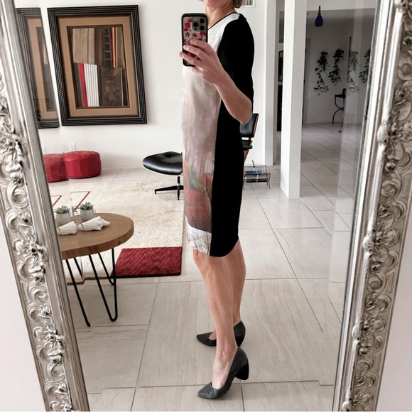 Nice Things by Paloma Knee Length Shirt Dress Abstract Art Size 6 - Picture 3 of 10